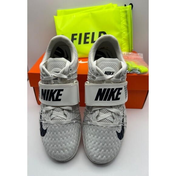 NIKE Triple Jump Elite Track Flywire Spikes (705394-001) White US M8, W9.5 - Picture 5 of 8